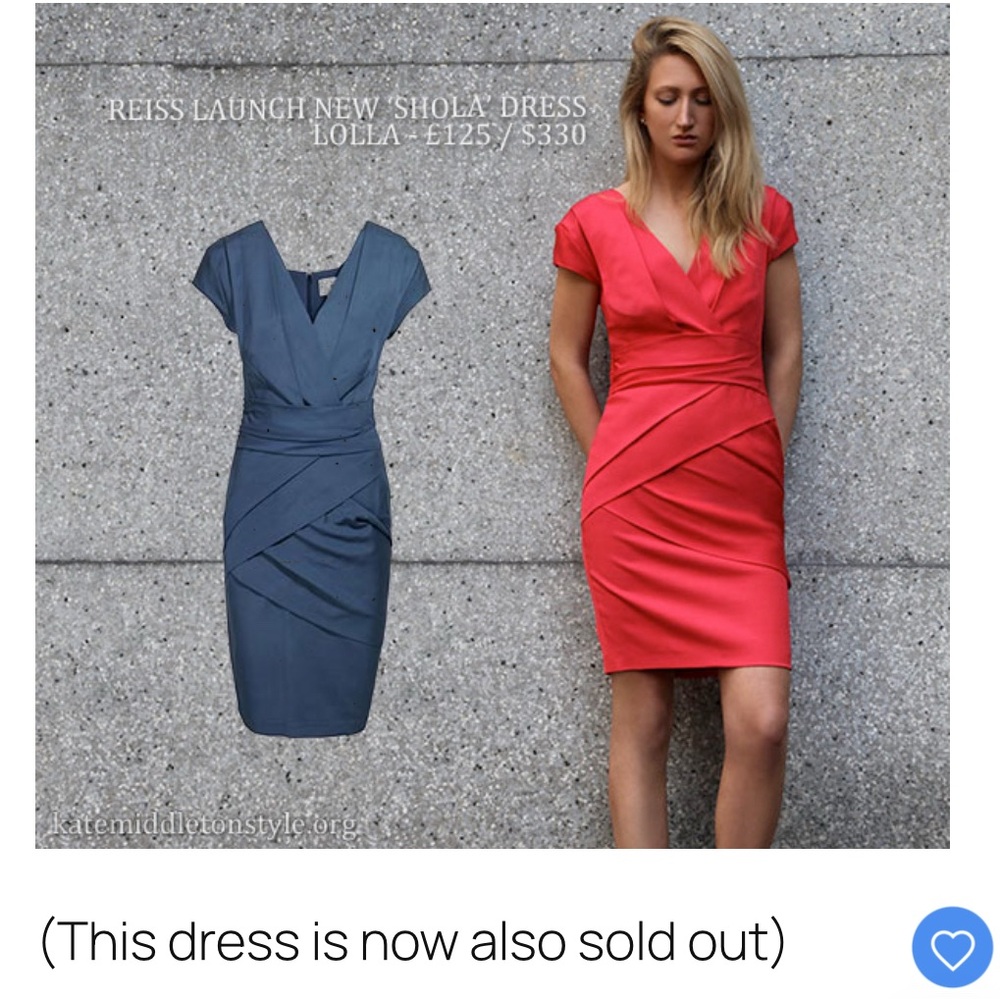Reiss Blue Shaloh Dress Size 6 - Picture 3 of 14